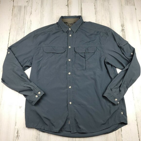 REI Other - REI UPF 50+ Gray Check Coolplus Long Sleeve Hiking Fishing Outdoor Shirt